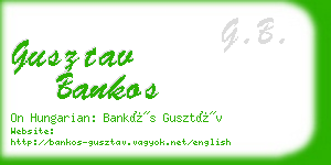 gusztav bankos business card